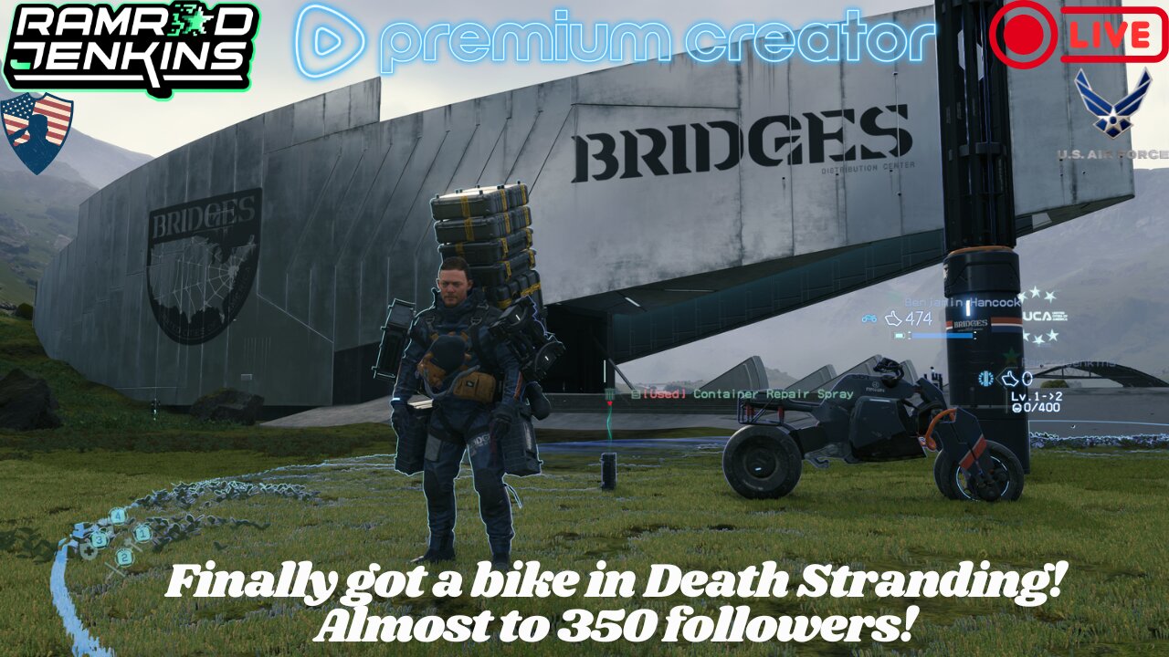 Almost to 350 followers on Rumble! Death Stranding continues!