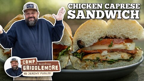 Chicken Caprese Sandwich on the Blackstone Camping Griddle
