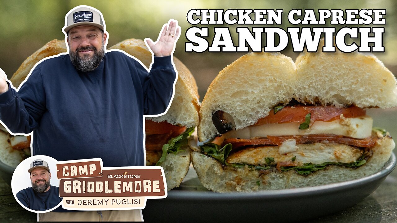 Chicken Caprese Sandwich on the Blackstone Camping Griddle