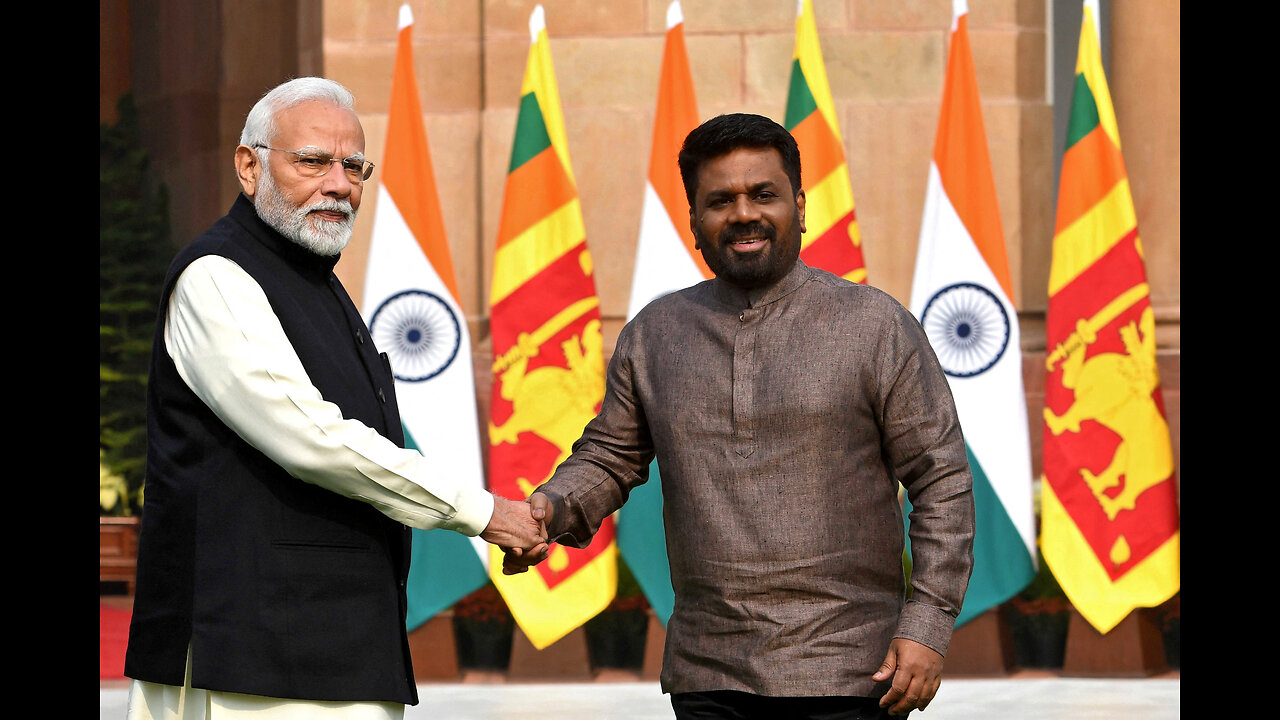 PM Narendra Modi and President Dissanayake at the joint press meeting in Colombo, Sri Lanka