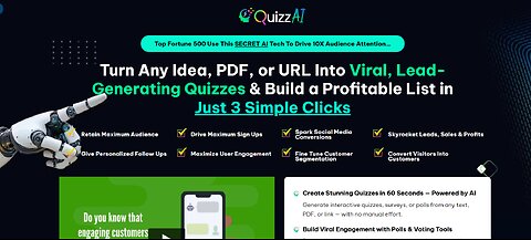 Quizz AI Demo: Instantly Generate Lead-Boosting Quizzes from Any Content with This Smart AI Tool