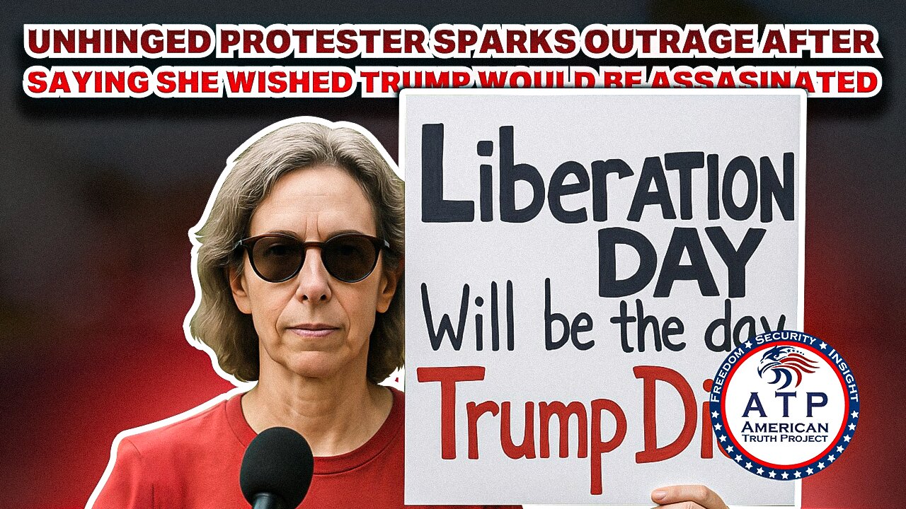 UNHINGED PROTESTERS SPARKS OUTRAGE AFTER SAYING SHE WISHED TRUMP WOULD BE ASSASSINATED