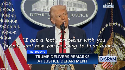 President Trump Airs His Festivus Grievances Early Justice Department March 14, 2025