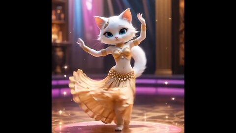 Miss Meow’s Cliché Dance – The Cutest AI Cat Grooving Boldly! 🔥🐾 #AIDance