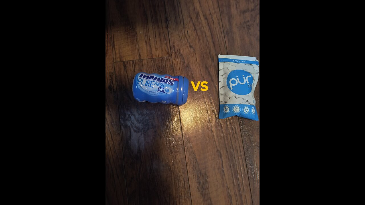 comparing mentos versus Pur gum
