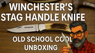 Winchester stag handle lock back folding knife unboxing.