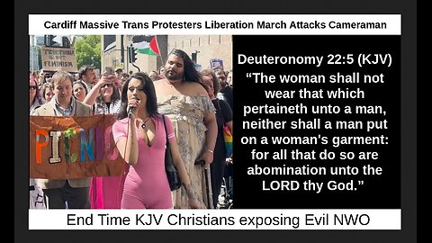 Cardiff Massive Trans Protester Liberation March Attacks Cameraman