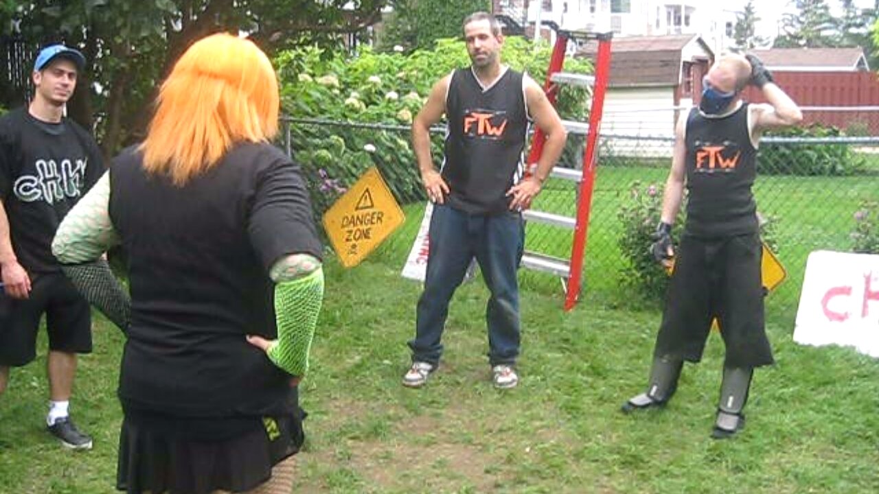 Miniak & ??? VS Team FTW - CHW Backyard Wrestling