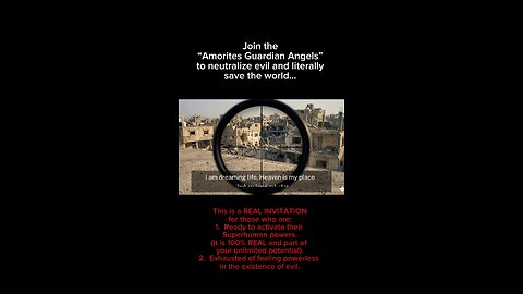 How to Neutralize EVIL in the World (ISRAEL & BEYOND) Join "Amorites Angel Guardians"in my community