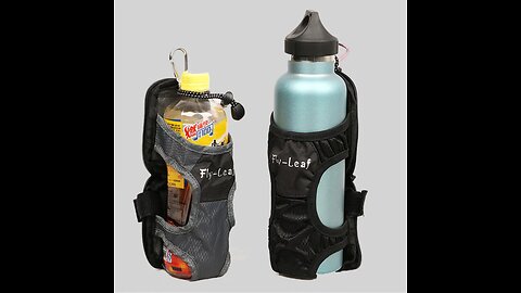 Water Bottle Belt Clip Holder, for Hiking, Camping, Hunting, Fitness, Outdoor Sports (Black)
