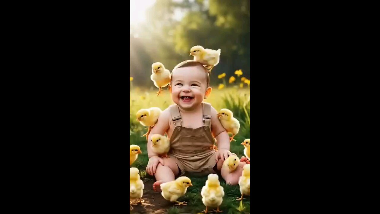 Baby and chicks