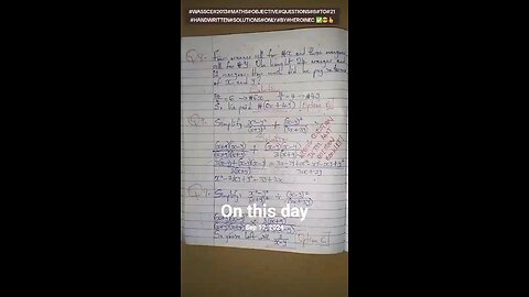 #creators WASSCE question solutions that I posted on this day last year. #fyp#Whattowatch#Viral#2025