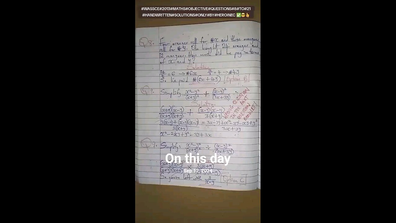#creators WASSCE question solutions that I posted on this day last year. #fyp#Whattowatch#Viral#2025