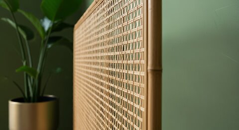 Building a Rattan Wall Panel: Modern Interior Design A stylish and functional rattan