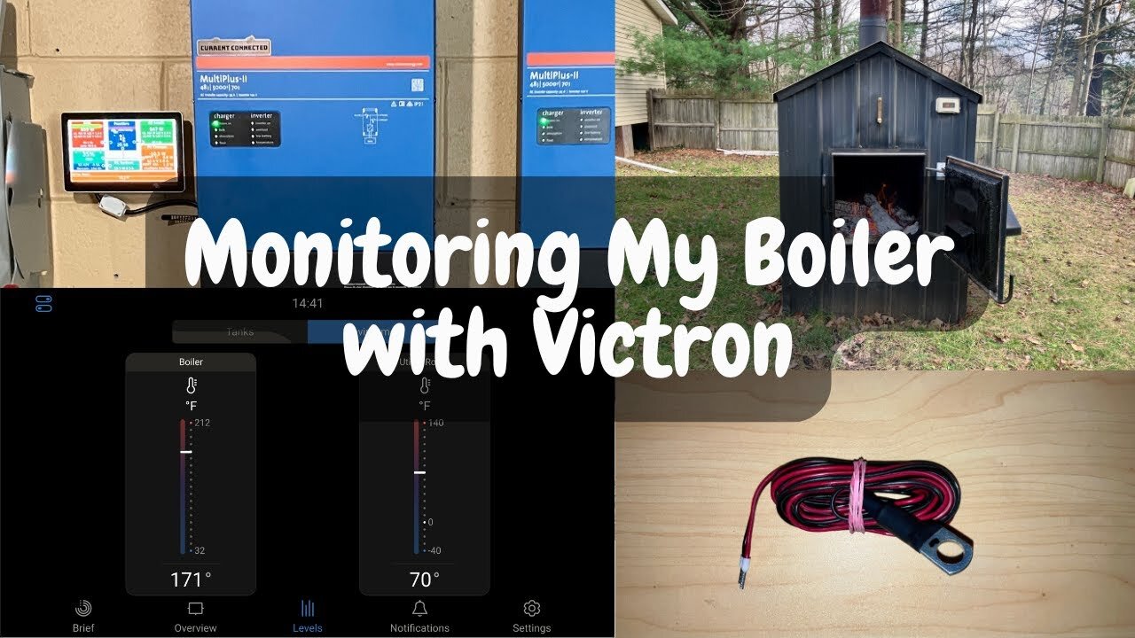 Upgrading My Outdoor Wood Boiler: Victron Custom Temperature Monitoring