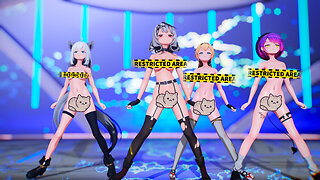 【MMD ホロライブ 4K/60fps】《Chloe (沙花叉クロヱ), Iroha (風真いろは), Towa (常闇トワ), Fubuki (白上フブキ)》K/DA - THE BADDEST