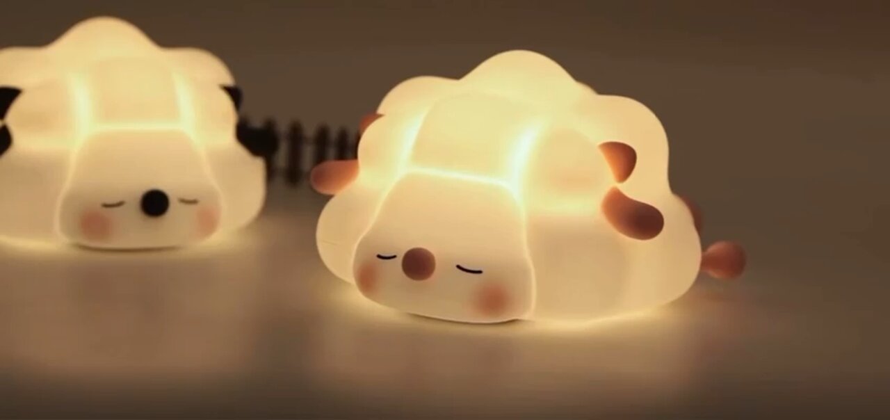 Cute sheep and panda lamp