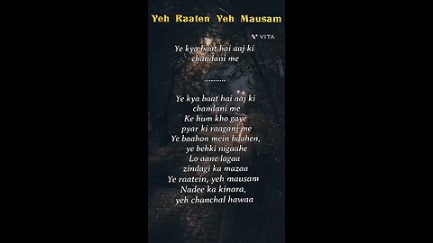 Yeh raaten yeh mausam || song lyrics