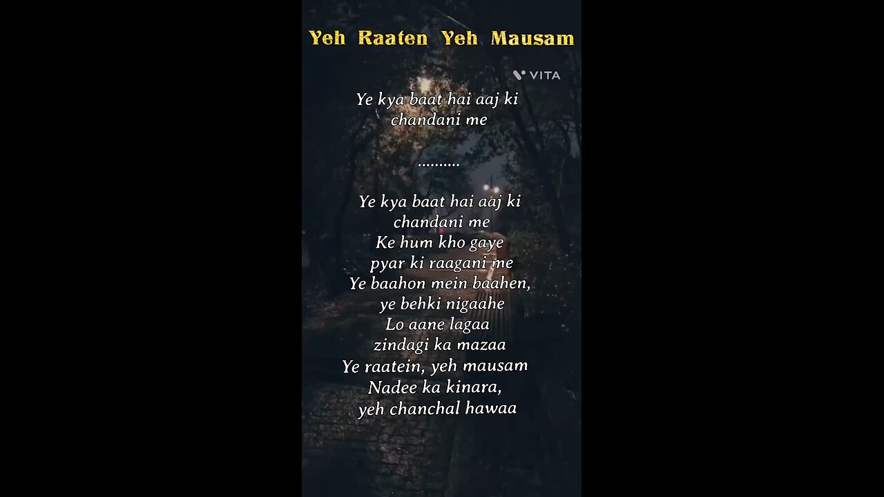 Yeh raaten yeh mausam || song lyrics