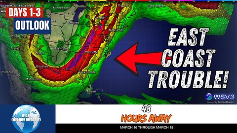 ⚠️ Tornadoes & Damaging Winds Threaten the East Today! 3/16
