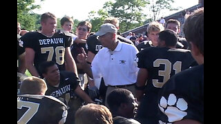 September 6, 2003- DePauw Wins 'Nick Mourouzis Day' Thriller 28-26 Over Rhodes