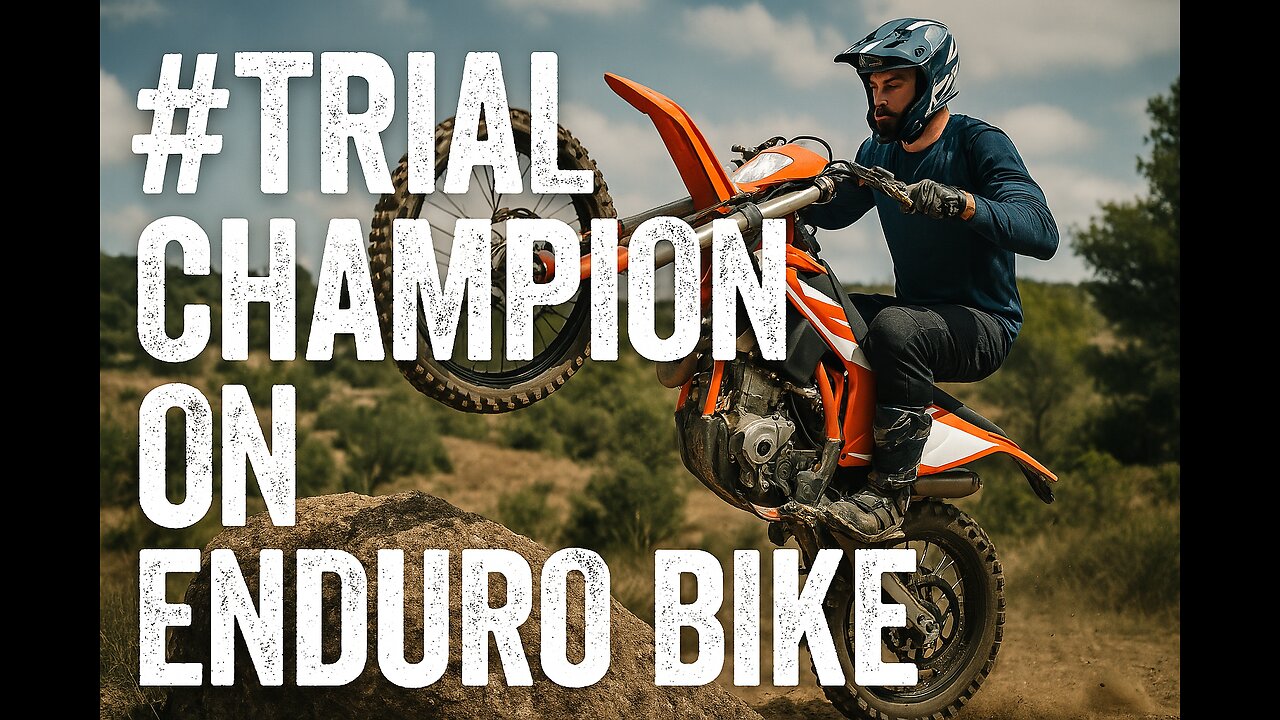 TRIAL CHAMPION ON ENDURO BIKE
