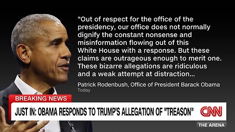 Obama responds to Trump's allegation of 'treason'