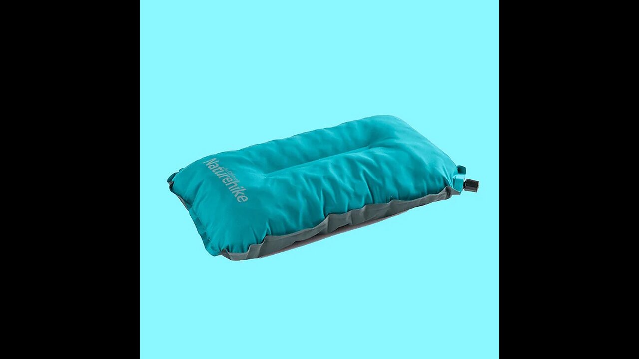 Portable Self-inflating Pillow, with Breathable Fabric, Sponge Filling & Adjustable Height