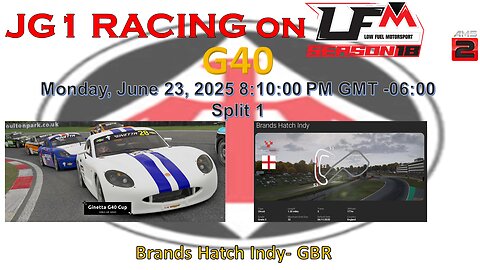 JG1 RACING on LFM - G40 - Brands Hatch Indy- GBR - Split 1