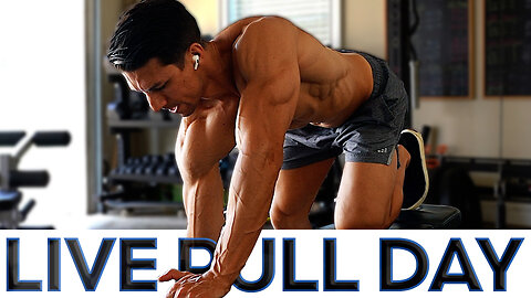LIVE Pull Workout and Q&A – Dumbbell Rows, Weighted Pull-ups, Curls & Rear Delt Flys