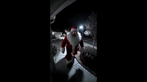Terrifying Santa claus caught in cctv