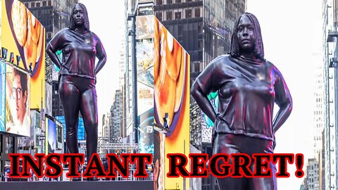 INSTANT REGRET! NYC erects statue of OBESE Black Woman to FIGHT RACISM!
