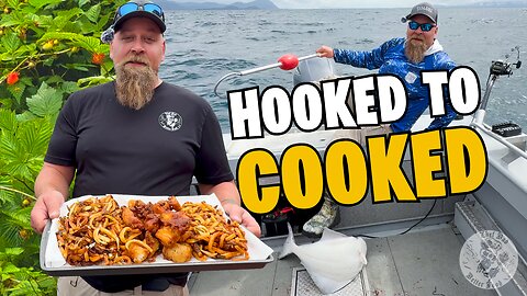 Chef Dad’s Catch & Cook: Halibut Bites with Fresh Salmon Berry Dipping Sauce!