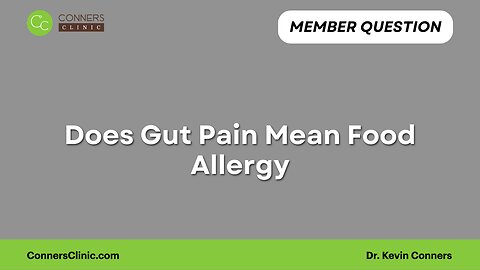 Does Gut Pain Mean Food Allergy