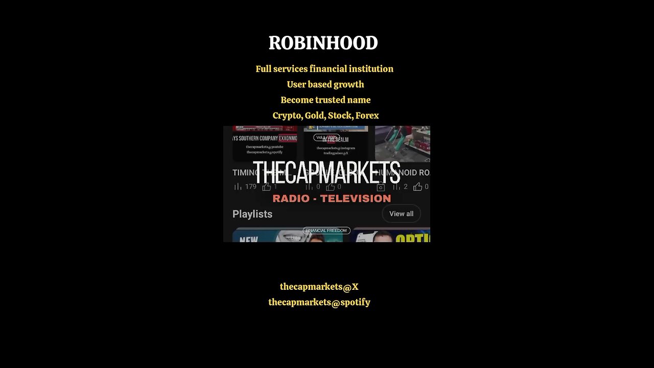 ROBINHOOD , FULL SERVICE FINANCIAL INSTITUTION