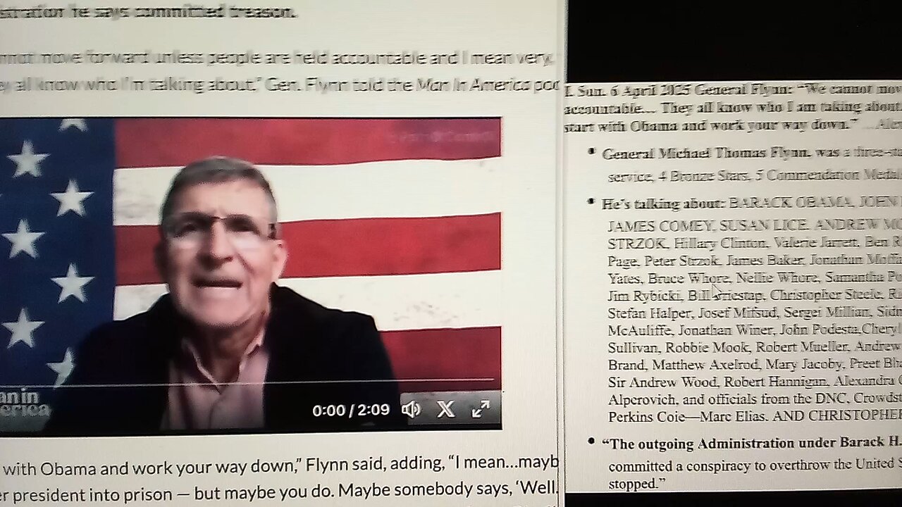 Gen. Flynn Short video 📷 Treason?