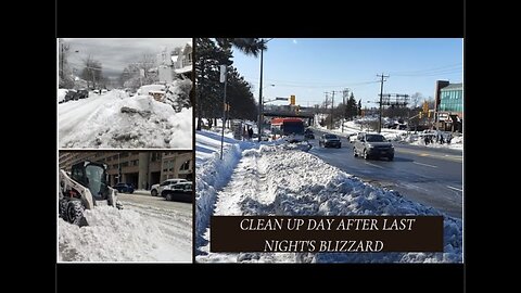Walk on Toronto Streets Following a Beast Storm-Blizzard || Clean Up Day Today||