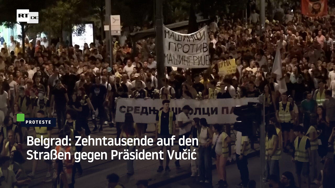 Belgrad: Zehntausende auf den Straßen gegen Präsident Vučić