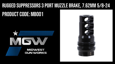 Rugged Suppressors 3 Port Muzzle Brake, 7.62mm 5/8-24 - MB001