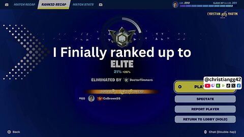 Fortnite Chapter 6 | Full game of ranking to Elite | I Finally made ELITE Rank