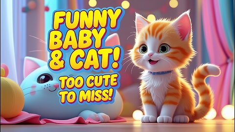 Baby and Kitten Get a Funny Surprise! 😂