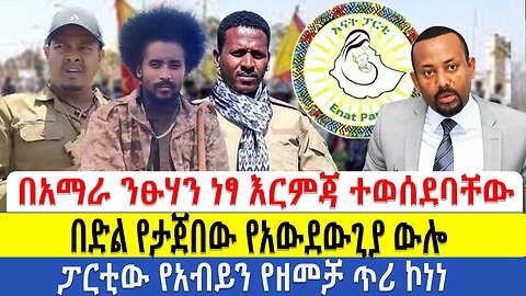 መዋዕለ ዜና ጥንቅር | በአማራ ንፁሃን ነፃ እርምጃ ተወሰደባቸው | በድል የታጀበው የአውደውጊያ ውሎ | ፓርቲው የአብይን የዘመቻ ጥሪ ኮነነ