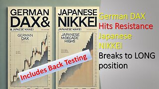 German DAX Hits Resistance and Japanese NIKKEI Breaks to LONG position