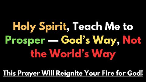 God’s Way to Prosperity | A Prayer for Divine Success & Purpose