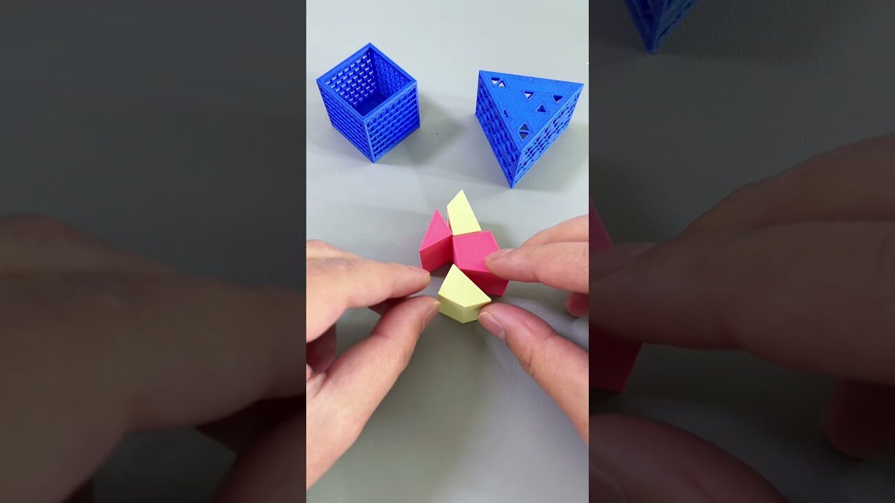 Can you fit the triangle into the square#puzzles