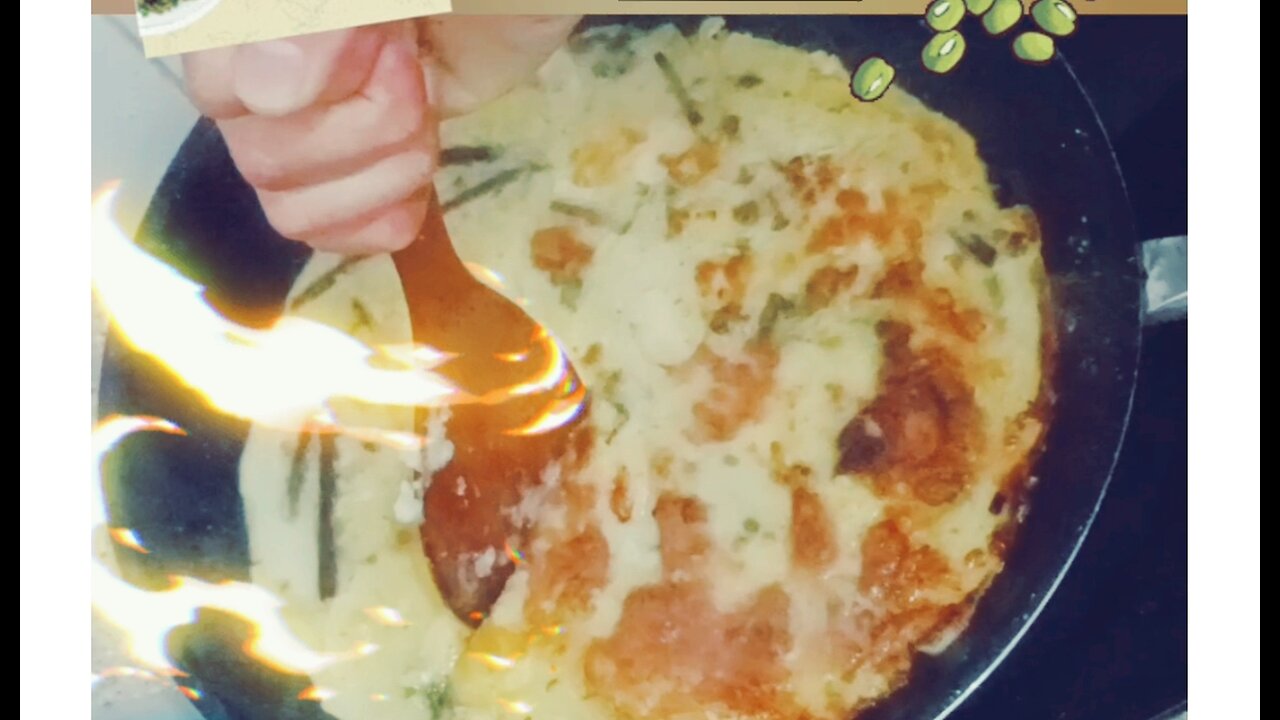 Vlog) On a day off, mung bean pancakes are also good!