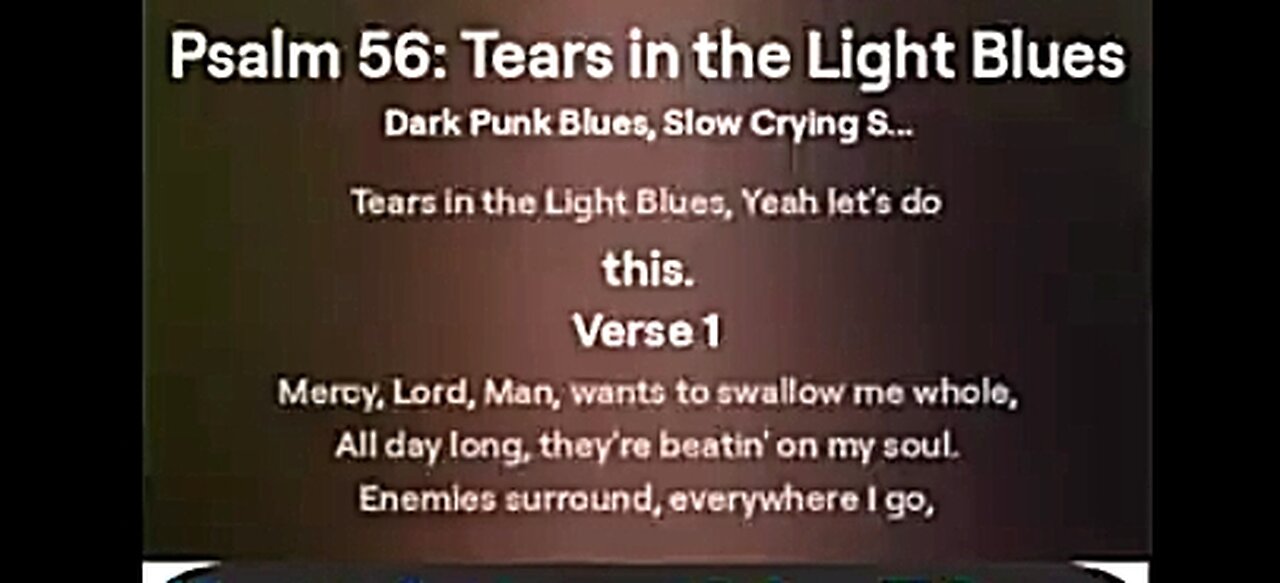 TEARS IN THE LIGHT - A BLUES JOURNEY THROUGH PSALM 56 🙌