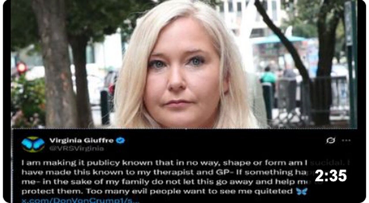 Did They Get Her? Epstein Victim Virginia Giuffre Suspiciously Dies After Warning Shes Not Suicidal
