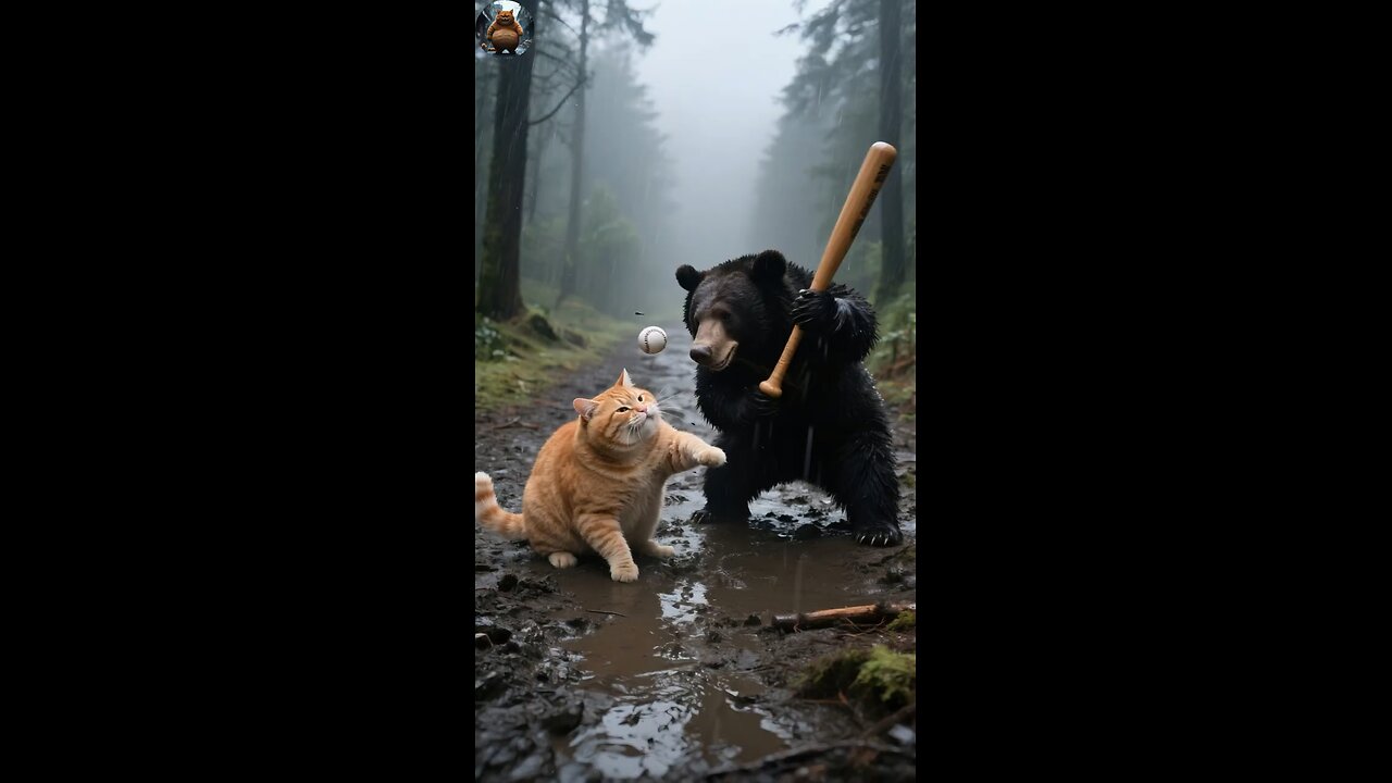 pig save cat from bear, but diesin explosion