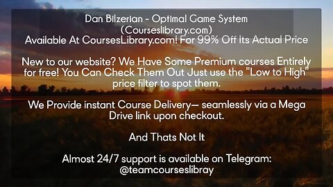 (courseslibrary.com)Dan Bilzerian - Optimal Game System Course download